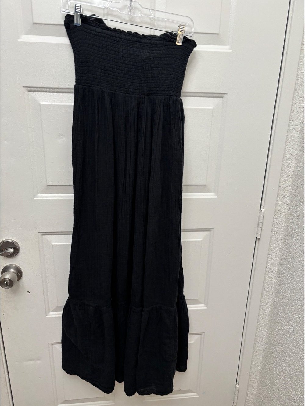 Anthropologie Smocked Strapless Maxi Dress